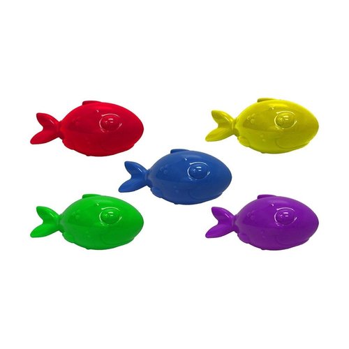 Multipet Zoomies Latex Fish Dog Toy, 7" (Assorted Color, 1 Pack)