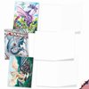 The Best Card Company - 10 Blank Note Cards for Kids (4 x 5.12 Inch) - Fun Mythical Fantasy Cards, Assorted Greetings Boxed - Dragon Dreams AM6293OCB-B1x10