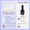 SAVILAND French Gel Nail Polish - 0.5 Fl Oz White Color Soak Off U V LED Gel Polish Quick French Manicure Design Nail Art Gel Liner for Starter DIY at Home & Professional Nail Salon