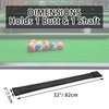 Unoutur Pool Cue Case, Pool Stick Case for 1/2 Billiard Cue Stick Case, 32 Inches Long Snooker Storage Carrying Bag, Black
