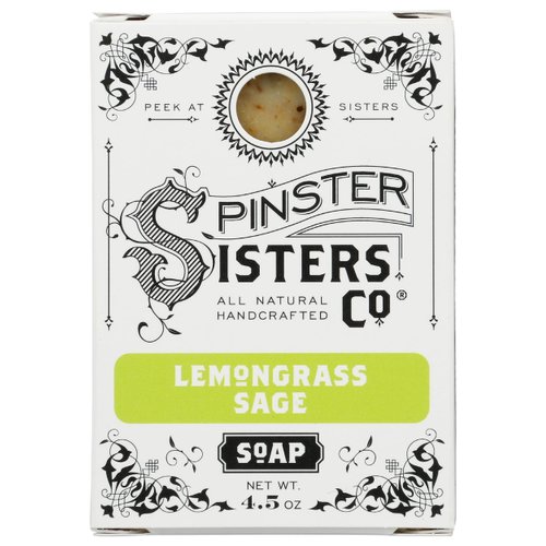SPINSTER SISTERS CO Lemongrass Sage Bar Soap, 4.5 OZ