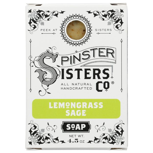 SPINSTER SISTERS CO Lemongrass Sage Bar Soap, 4.5 OZ