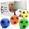 Entervending Fidget Spinners - 2 Inch Stress Balls in The Gift Box - 6 Pcs Soccer Party Favors for Kids - Mini Fidget Spinners - Classroom Prizes - Fidget Spinners for Kids for Kids