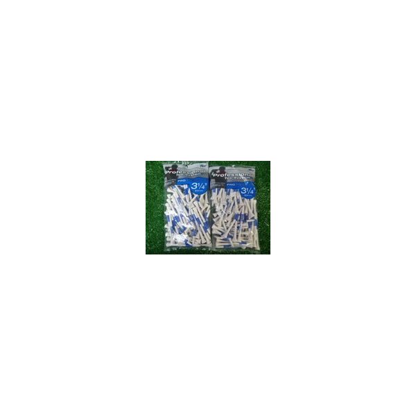 LENGTH-PLUS 3 1/4" WHITE GOLF TEES 2 BAGS c