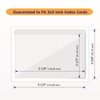 Clear Adhesive 3" x 5" Index Card Pockets with Top Open for Loading, 50 Pack, Plastic Labels Holders for Storage Bins and Library Card, Ideal Card Holder for Organizing and Protecting Your Index Cards