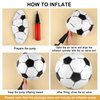durony 12 Pieces Soccer Beach Ball 11 Inch Inflatable Soccer Bouncing Sports Ball Bouncy Toy Favors for Soccer Birthday Party Summer Beach Pool Games Decorations