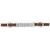 Weaver Leather Bridle Leather Double Flat Link Chain Curb Strap , Rich Brown, 4 1/2-Inch
