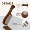 RHOS Wooden Hair Comb,Anti-Static Wood Comb for Women&Men-Fine Tooth Wooden Comb for Detangling,Add Shine-Wooden Handle hair comb for Hair Growth