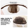 ANRONCH Front Hair Bangs Fringe Hair Extensions Headband, Synthetic Bangs Wigs Headband for Women Girls, Wig props decoration-cosplay/wedding photo/party(Light Brown)