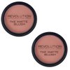 Pack of 2 Makeup Revolution Beauty The Matte Blush Powder, Fusion