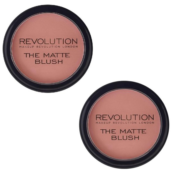 Pack of 2 Makeup Revolution Beauty The Matte Blush Powder, Fusion