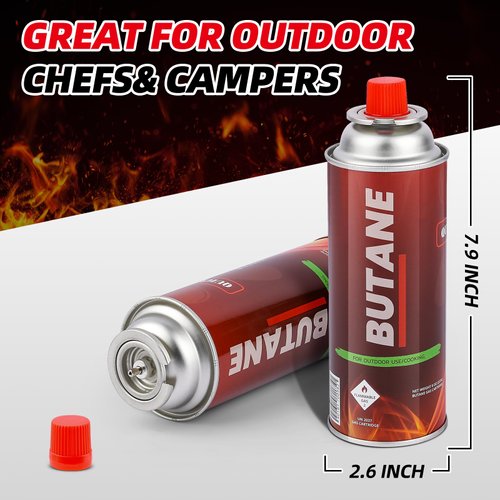 Butane Fuel Canister - UL Listed (12 Pack) - Explosion Proof - RVR System