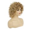 Dai Cloud Short Blonde Curly Wig for White Women Natural Looking Synthetic Halloween Cosplay Costume Wig