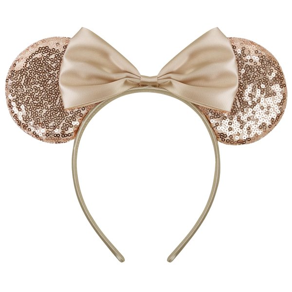 WOVOWOVO Mouse Ears Headbands for Women Girls Sparkle Bow Hairbands Birthdays Christmas for Cosplay Costume Princess Party Decorations
