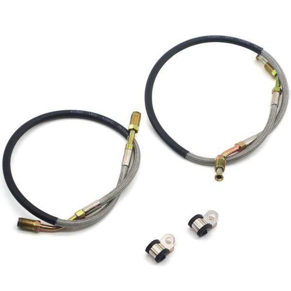 Front Left Right Brake Hose Line Compatible with Polaris Sportsman Xplorer Big Boss Diesel Magnum Trail Blazer Trail Boss Scrambler Sport Xpedition Worker 500 400 250 300 325 350 425 335 455