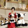 pangcangshu Cow Year Plush Toy Cute Cattle Stuffed Animals Cattle Soft Doll Kids Toys Birthday Gift for Children (Black and White, 30cm/11inch)