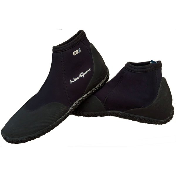 NeoSport Wetsuits Premium Neoprene 3mm Low Top Pull On Boot, Black, 11 - Water Shoes, Surfing & Diving