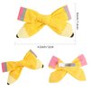 Bow Hair Clips Back to School Hair Bows for Girls Cute Yellow Pencil Clips Hair Bow Barrette Ribbon Snap Hairpin Handmade Graduation Season Decor Hair Accessories for Students Hair Accessories 2Pcs