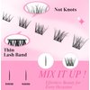 Lash Clusters with Bottom Lashes 210pcs Natural Cluster Lashes Mega Volume Wispy Individual Lashes D Curl Lash Extension Faux Mink Eyelash Clusters DIY at Home(6-16MIX)