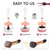 DOTSOG Makeup Brush Cleaner,Electric Makeup Brush Cleaner Machine with 8 Rubber Collars,Deep Cosmetic Automatic Brush Spinner for all brushes,Wash and Dry in Seconds, with 50ml Makeup Brush Cleanser