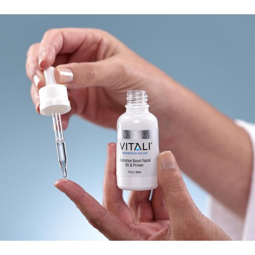 Vitali Hydration Boost Facial Oil & Primer: Premium Age Reducing Fast-Absorbing and Non-Irritating Oil for Sensitive Dry Skin - 1 fl. oz.