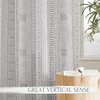 NICETOWN Flax Semi Sheer Linen Curtains 84 inches Long, Grommet Bohemian Style Bedroom Window Treatment Natural Linen Boho Privacy with Light Through for Living Room, 50" W, 2 Panels, Grey