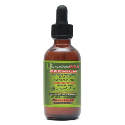Jamaican Wild Premium Extra Virgin Black Castor Oil | Coconut Oil | All Natural Ingredients | 100% pure cold pressed | Moisture & Growth - 2 Fl oz