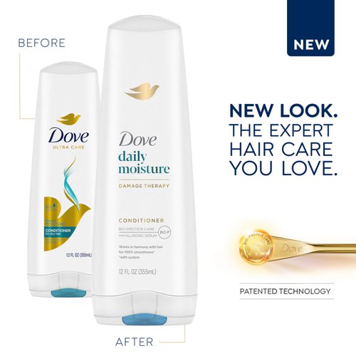Dove Damage Therapy Conditioner Daily Moisture for Dry Hair Conditioner with Bio-Protein Care 12 fl oz