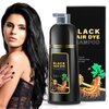 GDRFNP Black Hair Dye Shampoo 3 in 1, Herbal Shampoo Hair Dye for Women Men, Grey Coverage Shampoo 16.9fl oz (black)