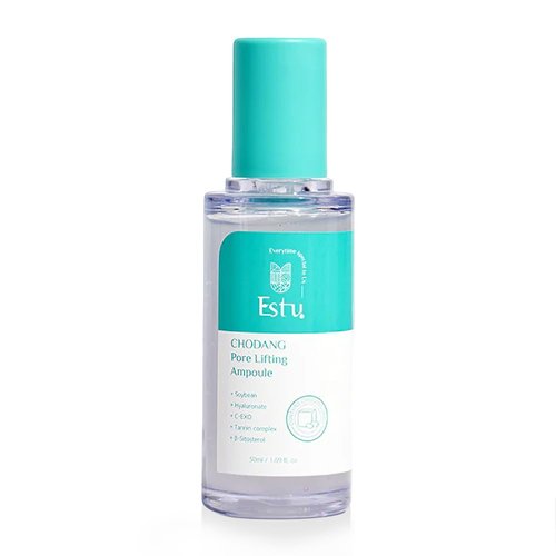 ESTU Chodang Pore Lifting Ampoule 50ml ㅣ Vegan Moisture Essence ㅣ Lightweight Serum with CEXO Technology ㅣ Korean Skincare for Visible Pore Care 50ml