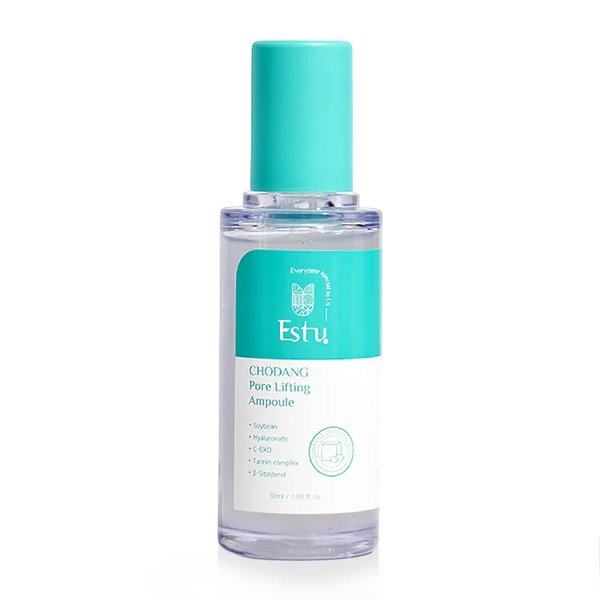 ESTU Chodang Pore Lifting Ampoule 50ml ㅣ Vegan Moisture Essence ㅣ Lightweight Serum with CEXO Technology ㅣ Korean Skincare for Visible Pore Care 50ml