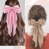 4 PCS Hair Bows Cute Hair Clips for Women Girls Tassel Ribbon Bowknot Hair Clips Solid Colors Hair Bows Hair Clips Accessories for Women Girls