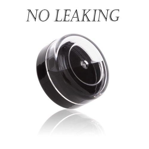 ZEJIA 10pcs Small Travel Containers, Black Sample Containers with Screw Lids, 5 Size 3/5/10/15/20 Gram Sample Jars with 12pcs Labels and 2pcs Mini Disposable Spatula, Makeup Sample Containers BPA Free