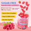 Magnesium L-Threonate Gummies 1000MG, Magnesium Threonate Supplement for Kids & Adults, Muscle & Nervous System Support, Sugar-Free, Raspberry Flavor, 60 Count