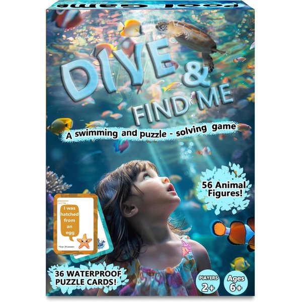QUEKA KANBAI Dive & Find Me The Pool Toys Game - A Swimming to Find That Animal Game (Ultimate Edition - Swimming Pool & Outdoor Water Toys - Age 6, 7, 8, 9, 10, 11, 12 & Up)
