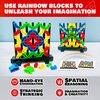 rokt&razo Creative Building Block Set for Toddlers, 30 Pattern Cards, Open-Ended Play Toy for Sensory Development and Problem Solving Skills