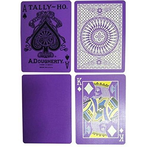 Purple Tally Ho Reverse Circle Back Limited Edition Playing Cards