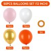 Pink Orange Balloon, Pink White Latex Party Balloons Metallic Gold Balloon For Girls Birthday Party Baby party Shower Weddding Graduation Decoration Party Supplies