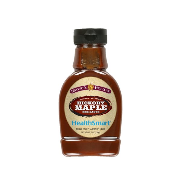 Nature's Hollow HEALTHSMART Hickory Maple BBQ Sauce - Low Calorie, Low Carb, Gluten Free, Keto, and Sugar Free BBQ Sauce, Barbecue Sauce Enhances the Flavor of Meats and Vegetables - No Added Sugar