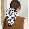 2pcs Cow Print Hair Band, Chic Milk Cow Ribbon Hair Ties Ropes Versatile and Comfortable Ponytail Holders for Women Girls