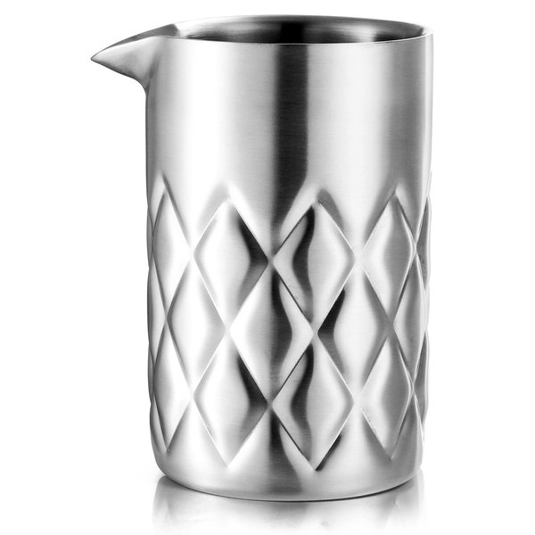Nicunom Cocktail Mixing Glass, 18 Oz Stainless Steel Martini Stirring Glass, Double Walled Bar Mixing Pitcher, Cocktail Beaker, Seamless Glass Shaker With Weighted Bottom, Mixing Glass for Bartenders