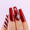 AIMEILI Soak Off U V LED Red Glitter Gel Nail Polish - Heart Break Red (095) 10ml