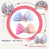 2 Pcs Crown Hair Clip for Girls, Birthday Hair Bow Crown Hair Barrettes for Toddlers Kids Princess