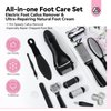 SAVILAND 2024 Electric Feet Callus Remover with Ultra-Repair Foot Cream 120g: Rechargeable Portable Electric Callus Remover for Feet Professional Pedicure Care Kit for Cracked Dead Skin