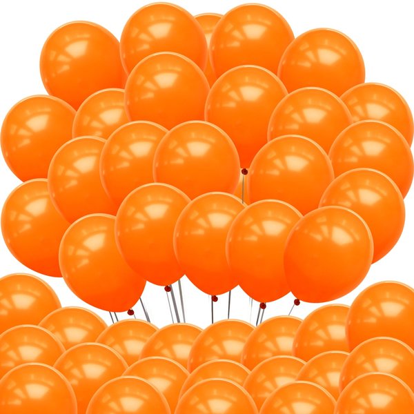 Neo LOONS® 100 pcs 5" Standard Orange Premium Latex Balloons - Great for Kids, Adult Birthdays, Weddings, Receptions, Baby Showers, Water Fights, or Any Celebration