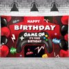 Sumind Video Game Happy Birthday Backdrop Video Game Party Decorations Boys Birthday Party Backdrop Banner Gaming Theme Background Photo Prop for Racing Car Video Game Party Supplies, 70.8 x 43.3 Inch