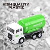 FIVEDAOGANG Garbage Truck Toy, 3 Pack Friction Powered Waste Management Garbage Truck Game with Front Load Dumpster, Back Dump Garbage,4 Trash Bins with 108 pcs Trash Cards, Gift for 3+ Years Old Kids