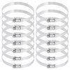 Selizo 12Pcs Hose Clamps, 4 Inch Hose Clamp 304 Stainless Steel Hose Clamps Duct Clamp Worm Gear Adjustable 91-114mm Hose Clamp, Fuel Line Clamp for Plumbing, Automotive and Mechanical Applications