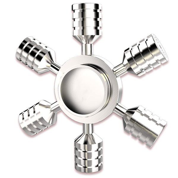 TIAONIAO Metal Fidget Spinner Toy Stainless Steel, Horizontal and Vertical Can Rotate Spins, Precision Durable Bearing High Speed Spin 3-4 Min, EDC Focus Anxiety Stress Relief for Adults