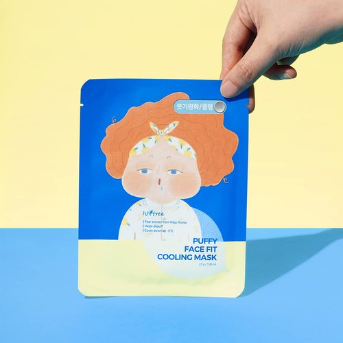 IsNtree Puffy Fit Cooling Mask 10ea, 23g | Perfect fitting sheet mask that cools and soothes your skin depuffing with freshness
